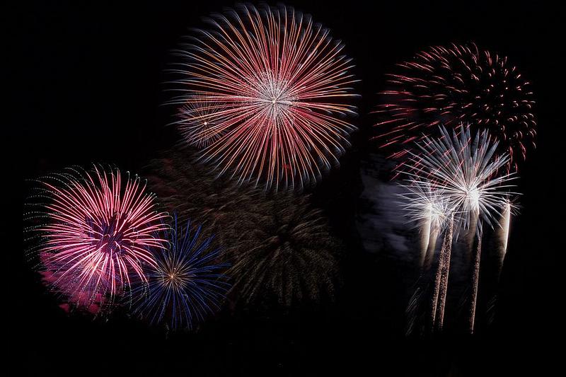 Fireworks in the night sky